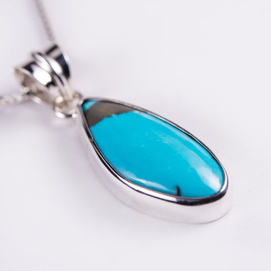 Kingman Mine Turquoise Sterling Silver Pendant