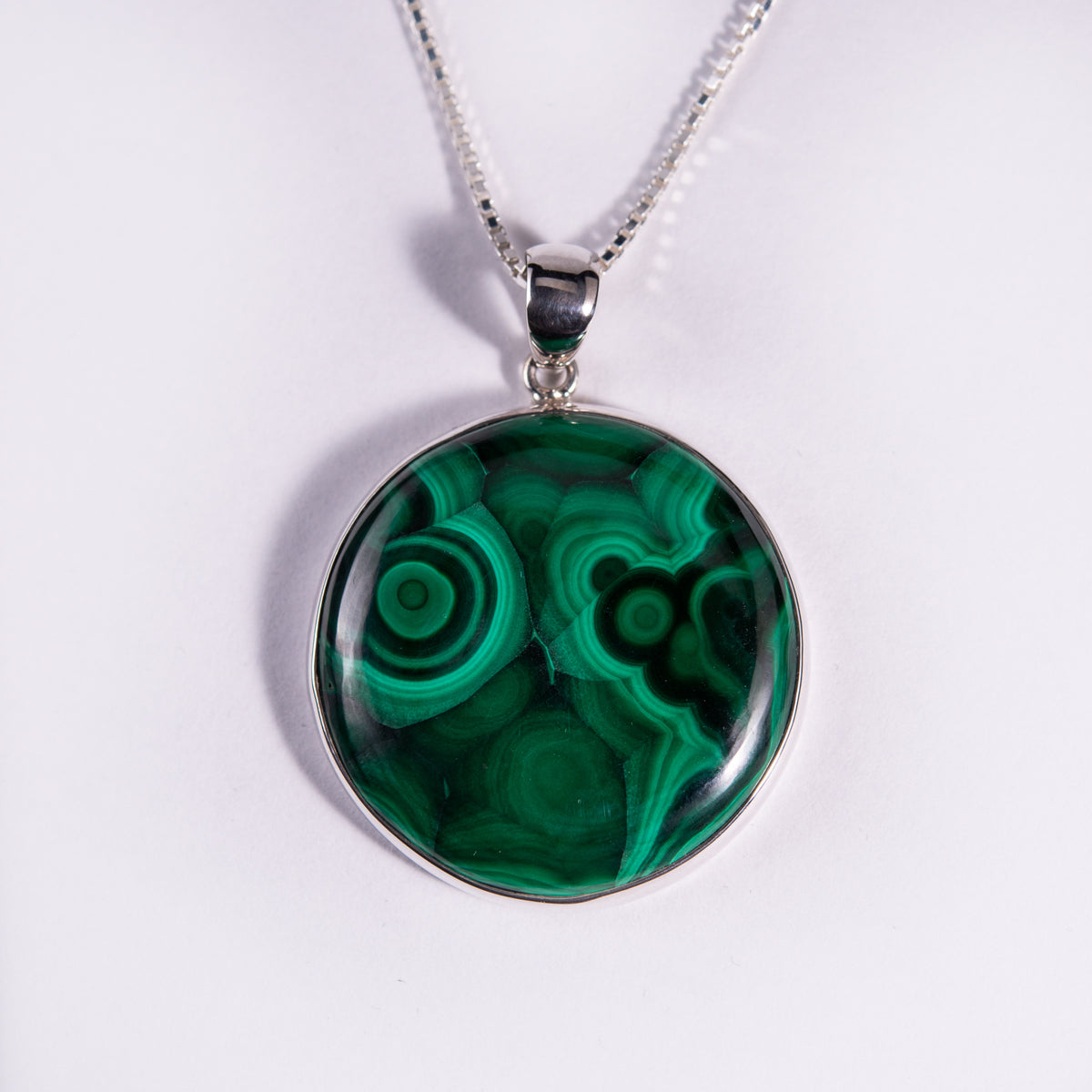 Malachite Sterling Silver Pendant