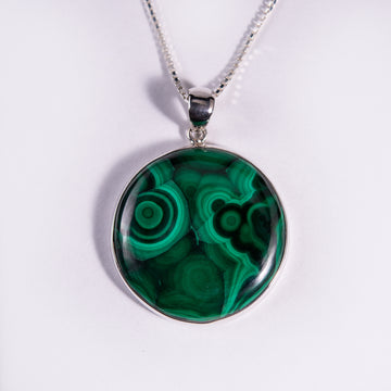 Malachite Sterling Silver Pendant