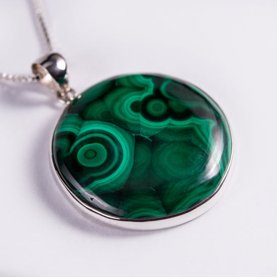 Malachite Sterling Silver Pendant