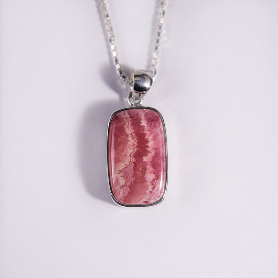 Rhodochrosite Small Sterling Silver Pendant