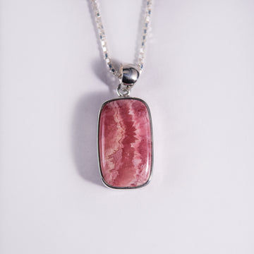 Rhodochrosite Small Sterling Silver Pendant