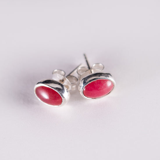 Rhodonite Small Stud Earrings