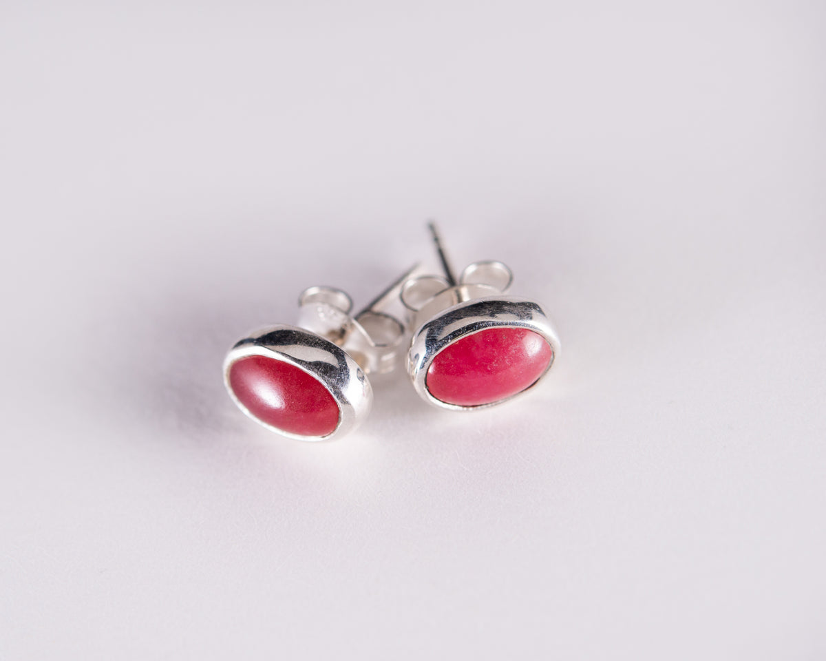 Rhodonite Small Stud Earrings