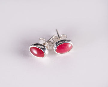Rhodonite Small Stud Earrings