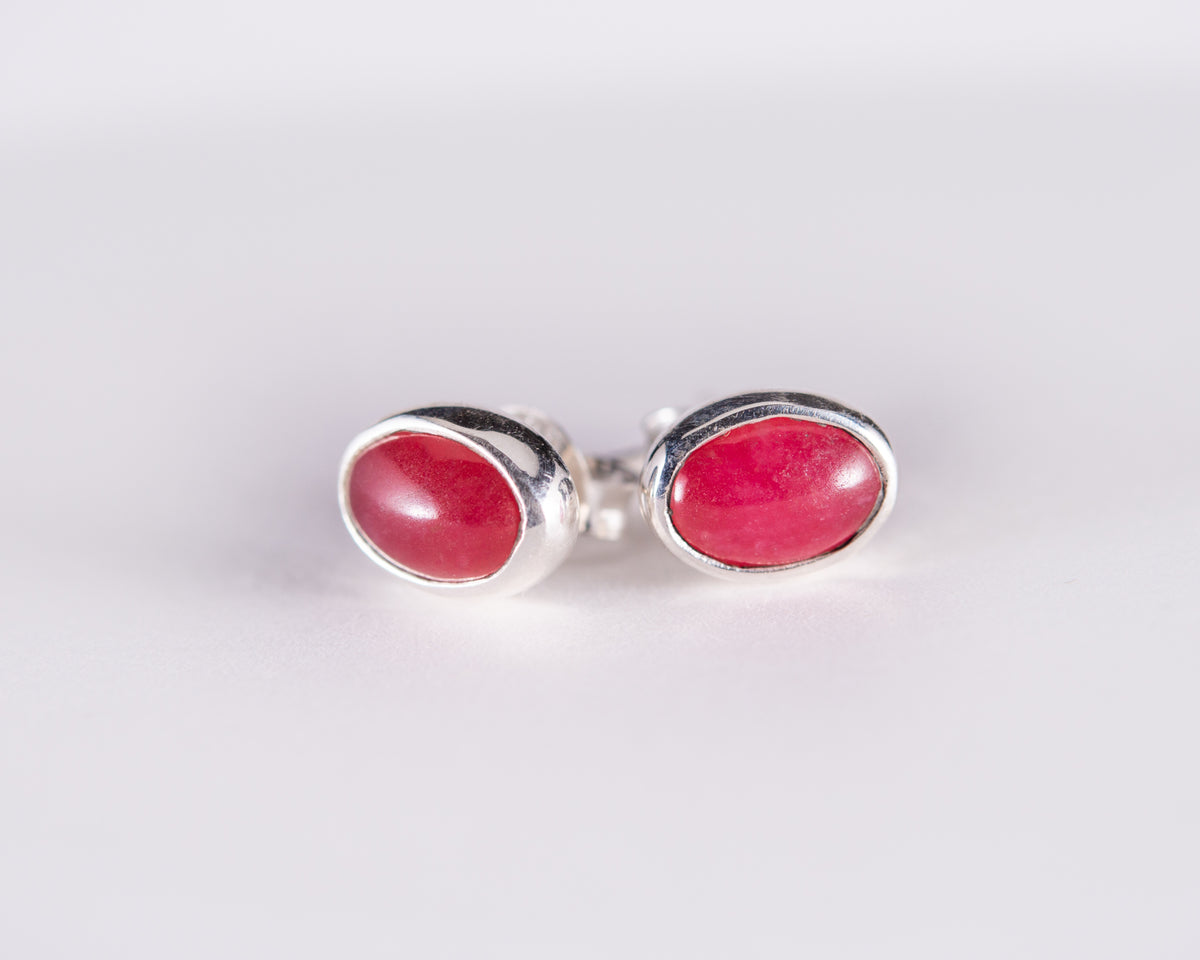 Rhodonite Small Stud Earrings
