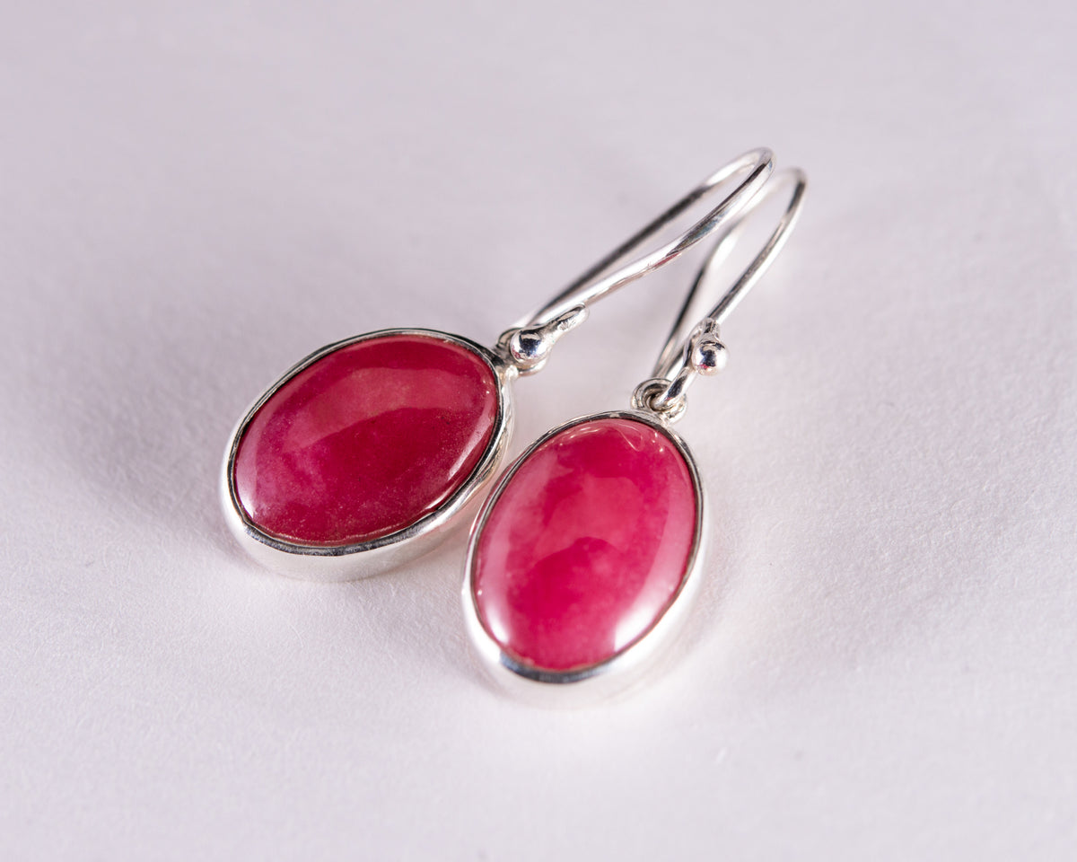 Rhodonite Small Drop Earrings