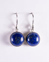 Lapis Lazuli Sterling Silver Round Earrings (CE314)