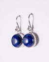 Lapis Lazuli Sterling Silver Round Earrings (CE314)