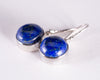 Lapis Lazuli Sterling Silver Round Earrings (CE314)