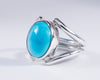 Kingman Mine Turquoise Sterling Silver Ring S8 (AH769)
