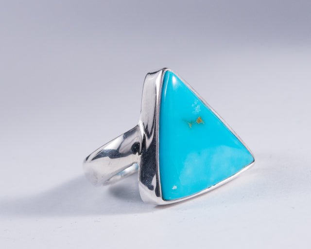 Kingman Mine Turquoise Sterling Silver Ring S7 (AH768)