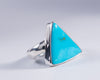 Kingman Mine Turquoise Sterling Silver Ring S7 (AH768)