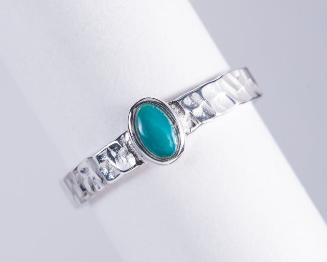 Kingman Mine Turquoise Sterling Silver Ring S8 (AH765)