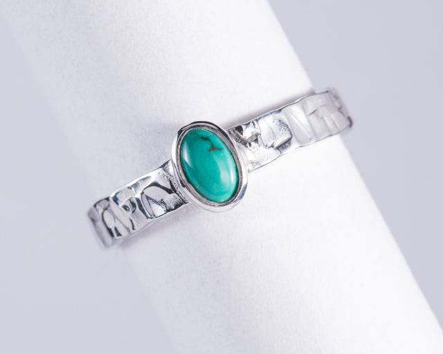 Kingman Mine Turquoise Sterling Silver Ring S8 (AH764)