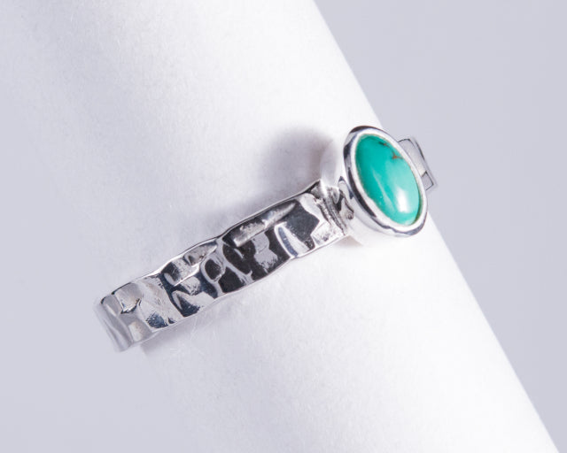 Kingman Mine Turquoise Sterling Silver Ring S8 (AH764)