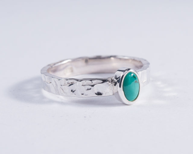 Kingman Mine Turquoise Sterling Silver Ring S8 (AH764)