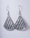 Woven Sterling Silver Drop Earrings (AH726)