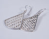 Woven Sterling Silver Drop Earrings (AH726)