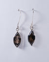 Smokey Quartz Sterling Silver Faceted Earrings (AH722)