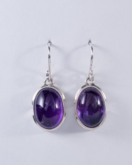 Amethyst Sterling Silver Earrings (AH706)