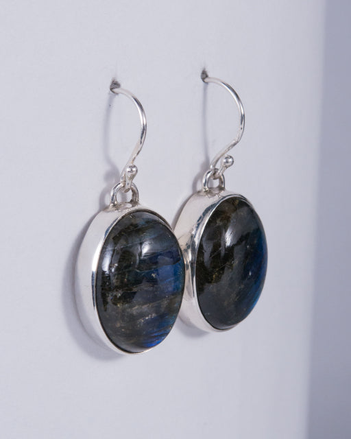 Labradorite Sterling Silver Earrings (AH710)