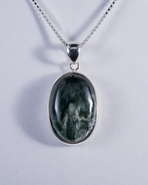 Seraphinite Sterling Silver Pendant (AH874)