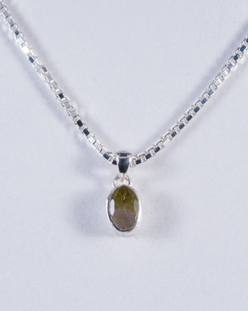 Multi Colored Tourmaline Sterling Silver Pendant (AH882)