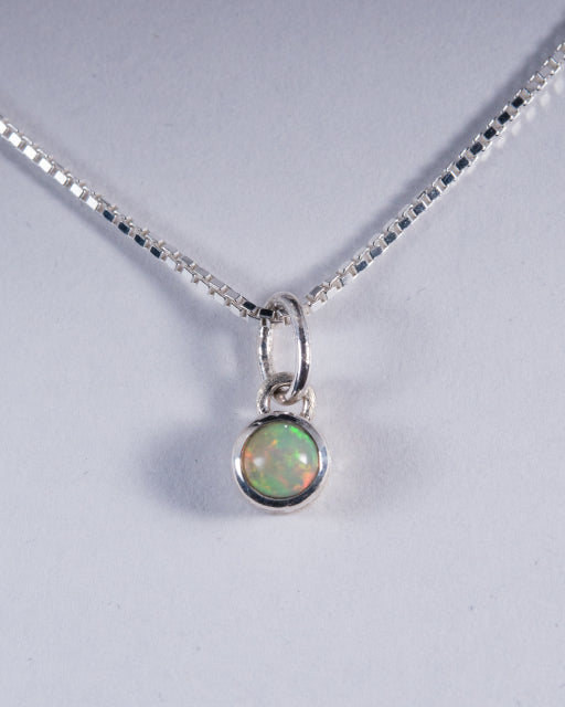 Opal Sterling Silver Pendant (AH810)