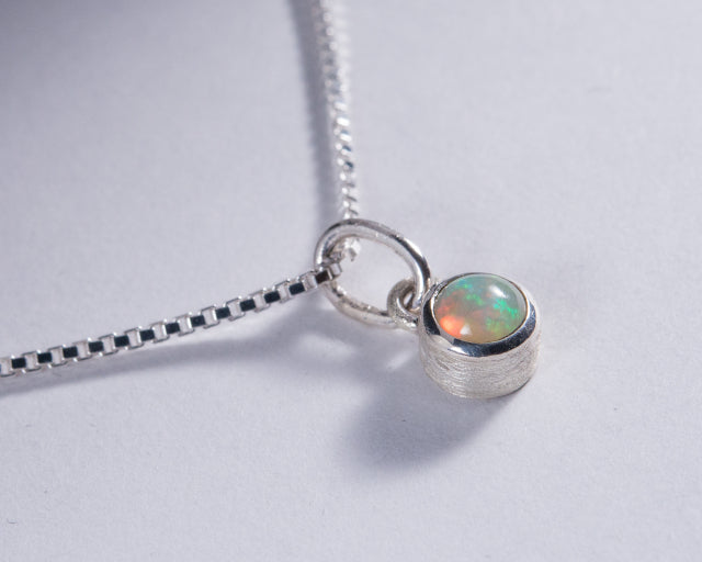 Opal Sterling Silver Pendant (AH810)