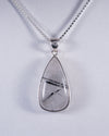 Tourmalated Quartz Sterling Silver Pendant (AH813)