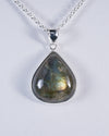 Labradorite Sterling Silver Pendant (AH828)