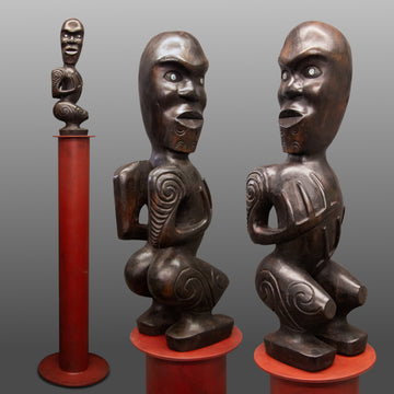 Carved Wooden Pou - Awhina (BX881)