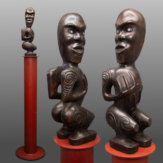Carved Wooden Pou - Awhina (BX881)