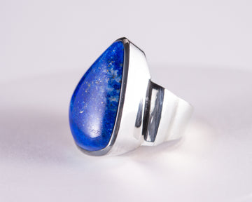 Lapis Lazuli Sterling Silver Ring S7 (S618)