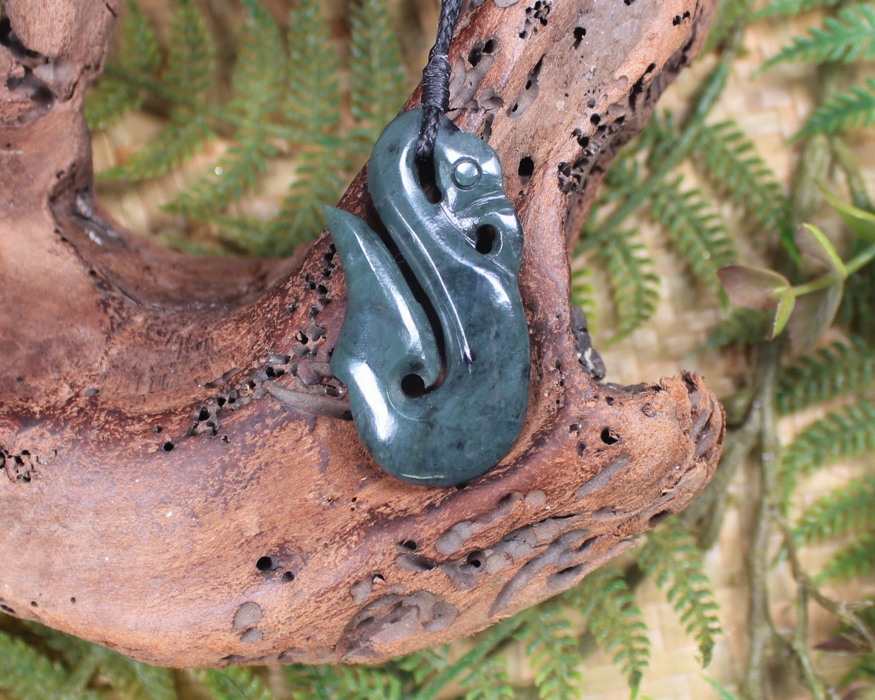 Manaia pendant carved from Rimu Pounamu - NZ Greenstone