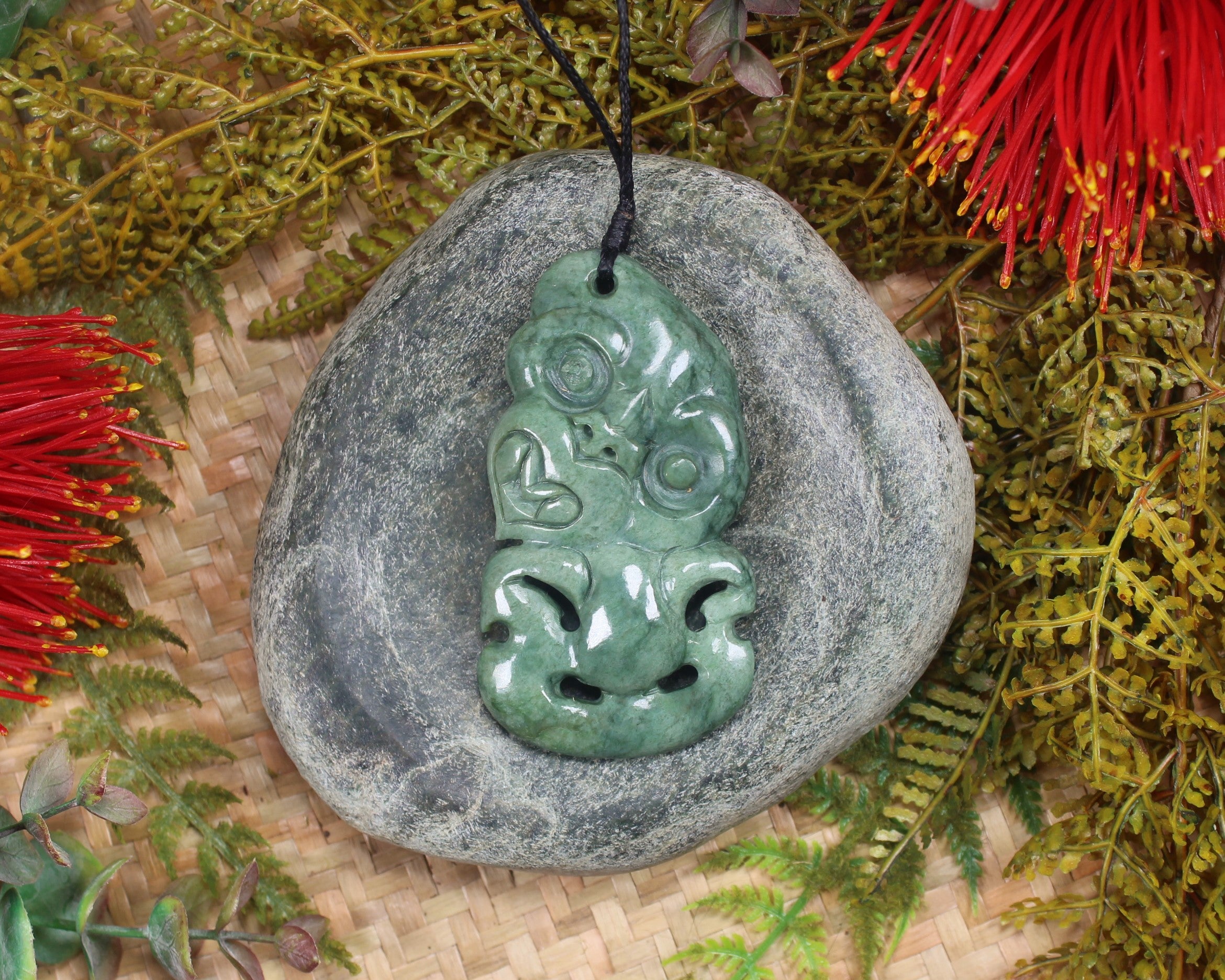 Hei Tiki carved from Inanga Pounamu - NZ Greenstone