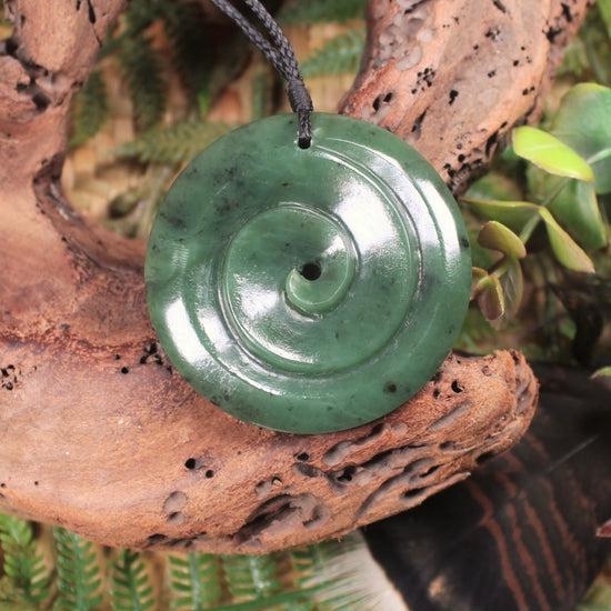Koru carved from Hapopo Pounamu - NZ Greenstone