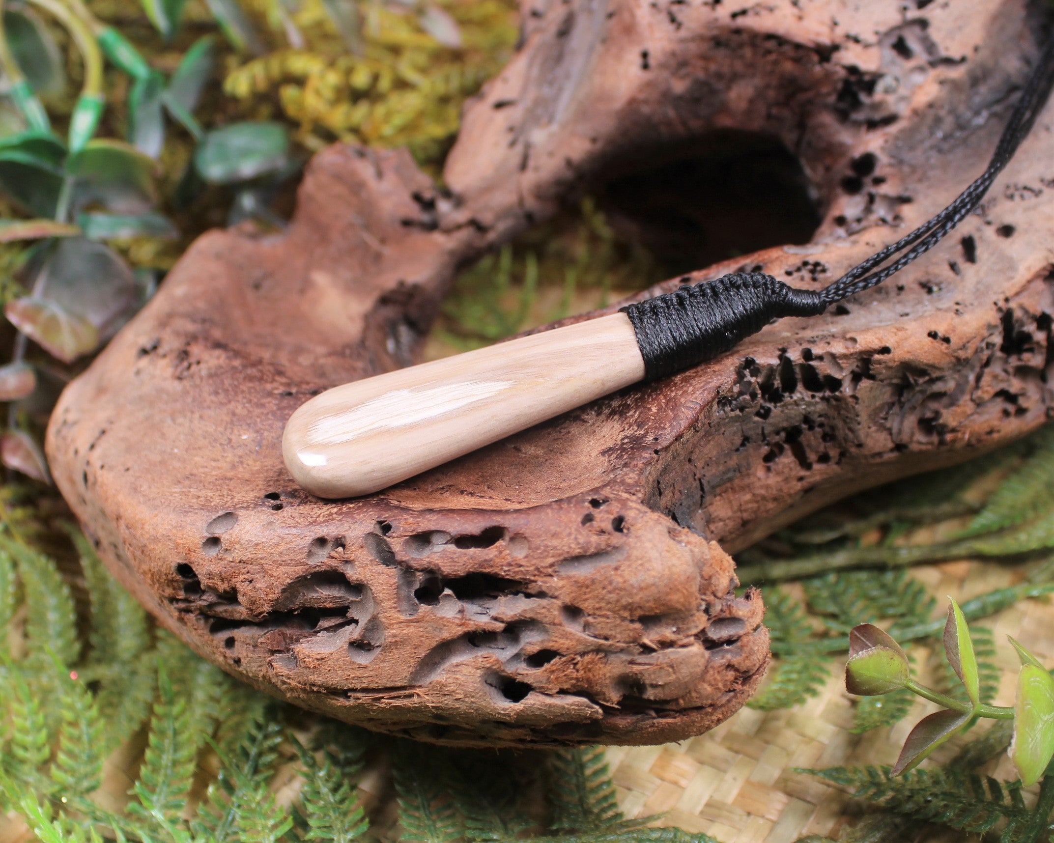 Roimata carved from NZ Fossilised Wood