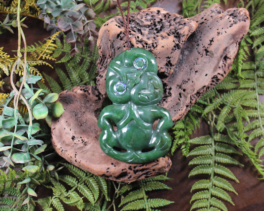 Hei Tiki carved from Hapopo Pounamu - NZ Greenstone