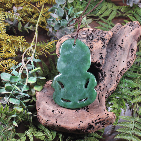 Hei Tiki carved from Hapopo Pounamu - NZ Greenstone
