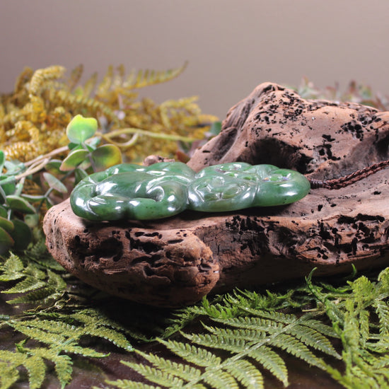 Hei Tiki carved from Hapopo Pounamu - NZ Greenstone