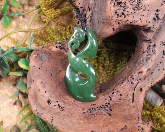 Manaia carved from Hapopo Pounamu - NZ Greenstone