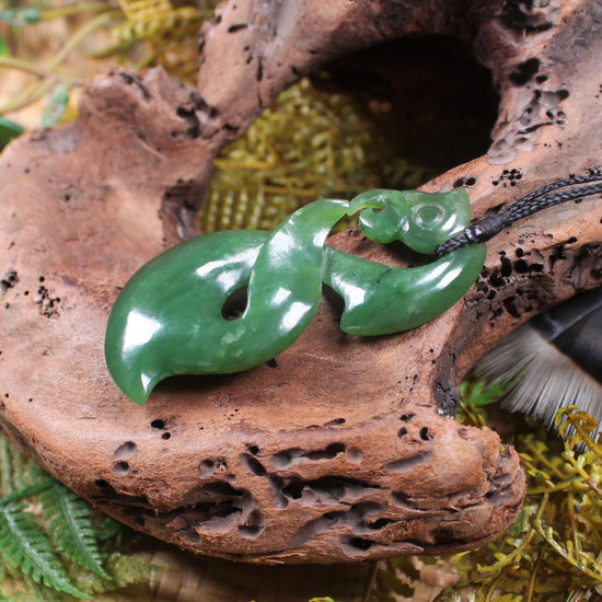 Manaia carved from Hapopo Pounamu - NZ Greenstone