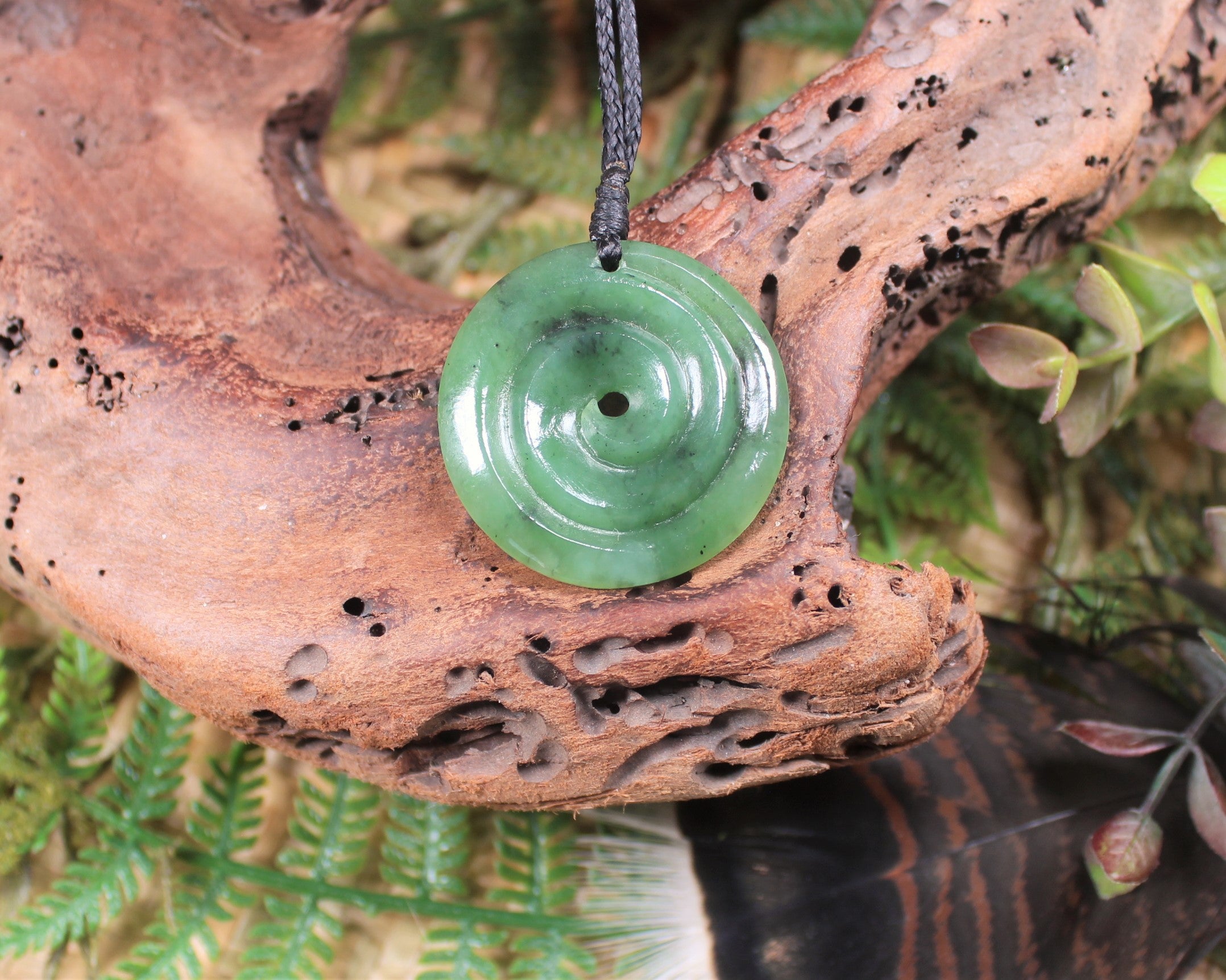 Koru carved from Hapopo Pounamu - NZ Greenstone