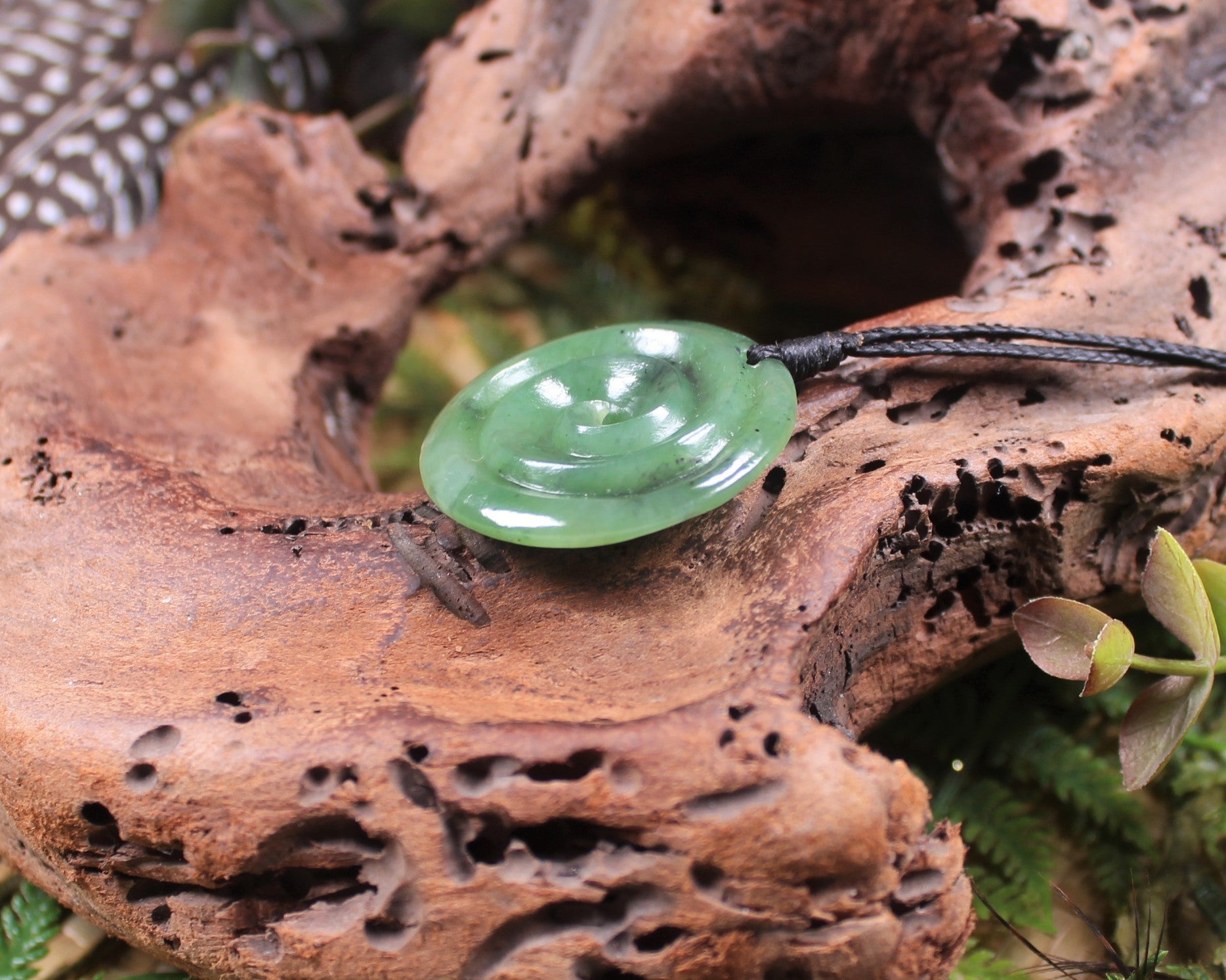 Koru carved from Hapopo Pounamu - NZ Greenstone