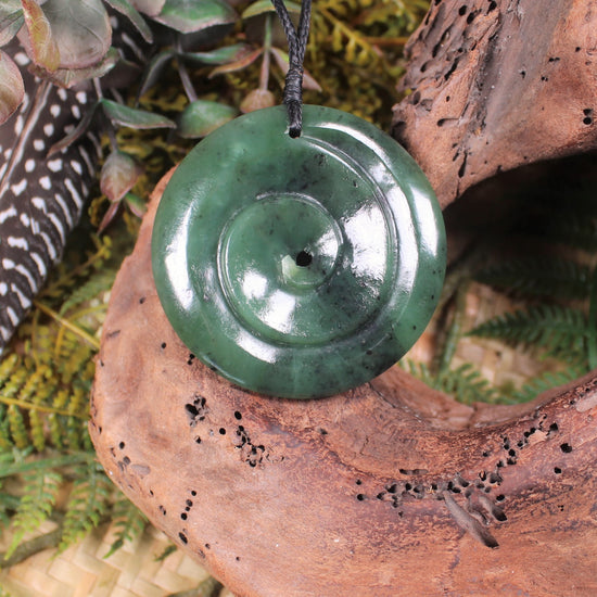 Koru carved from Hapopo Pounamu - NZ Greenstone