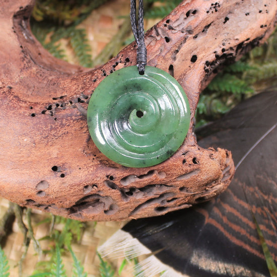Koru carved from Hapopo Pounamu - NZ Greenstone