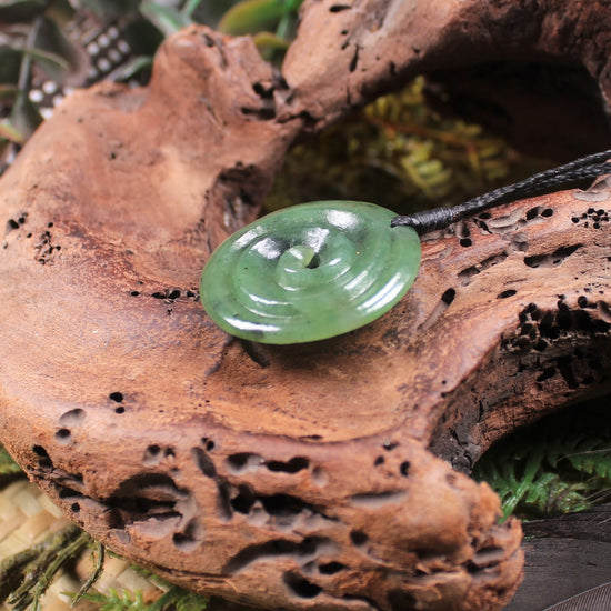 Koru carved from Hapopo Pounamu - NZ Greenstone