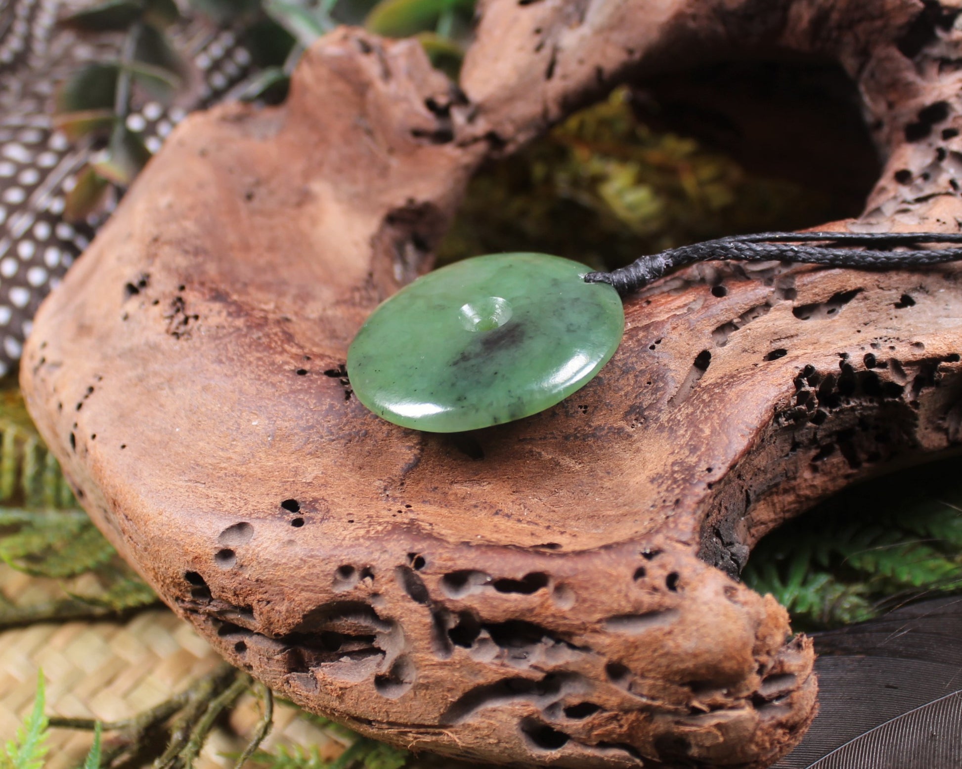 Koru carved from Hapopo Pounamu - NZ Greenstone
